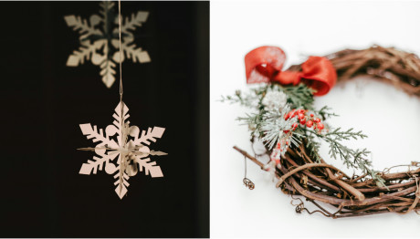 στολισμός με φυσικά υλικά