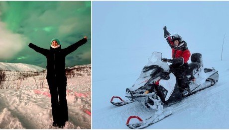 Ευγενία Σαμαρά: Έκανε snowmobiling πατώντας ταυτόχρονα σε τρεις χώρες