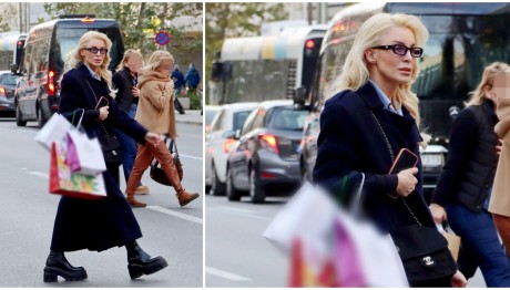 Κατερίνα Καινούργιου: Για ψώνια με chunky booties και τσάντα Chanel