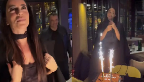 Μαρία Αντωνά: Γενέθλια με τον Γιώργο Λιάγκα στο πλευρό της