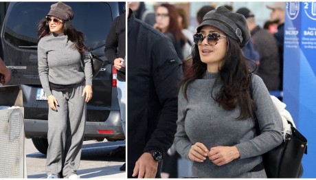 Σάλμα Χάγιεκ: Με το ίδιο deux pieces η αναχώρησή της από την Ελλάδα