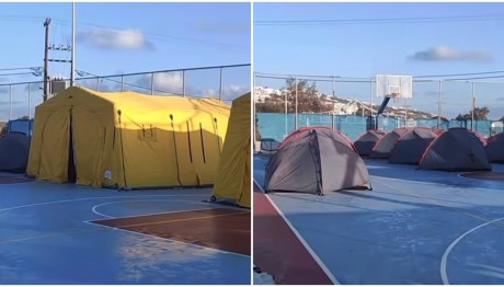 Σεισμοί Σαντορίνη: Στήθηκαν Σκηνές Σε Γήπεδο Για Την ΕΜΑΚ