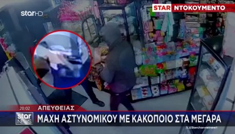 Μέγαρα: Μάχη Αστυνομικού Με Κακοποιό - Βίντεο