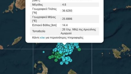 Σεισμός Τώρα Στην Αμοργό- Ταρακουνήθηκε Το Νησί