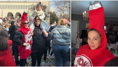 Ελένη Χατζίδου: Oικογενειακώς στο Καρναβάλι του Μοσχάτου- Ντύθηκε κέτσαπ!