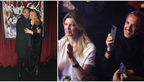 Νίκος Αλιάγας: Βραδινή έξοδος στην Αθήνα με τη σύζυγό του, Τίνα Γρηγορίου