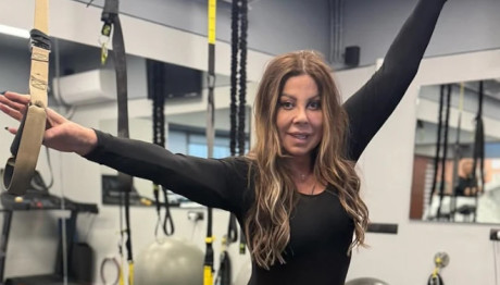 Άντζελα Δημητρίου: Με ολόσωμη φόρμα στο γυμναστήριο