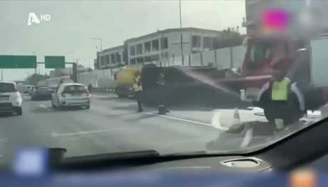 Τροχαίο Με Ανατροπή Νταλίκας Στην Εθνική Οδό