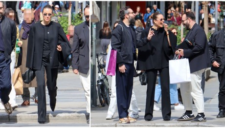 Βίκυ Καγιά: Σικάτη εμφάνιση στο κέντρο με total black look