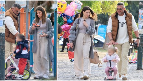 Σόμμερ - Παπαδάκη: Mε τον Ιάσονα και τη Σιμόνη σε παιδική χαρά της Γλυφάδας