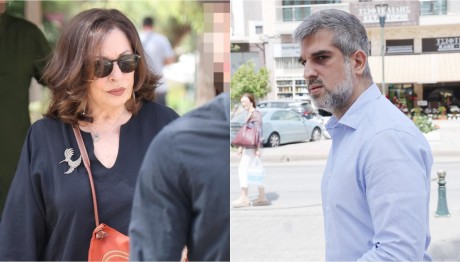 Χάρις Αλεξίου: Συγκινημένη στην κηδεία του πρώην συζύγου της