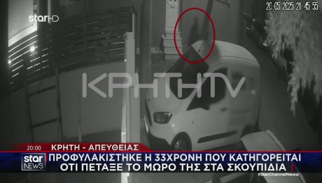 Ηράκλειο: Προφυλακιστέα Μάνα Που Πέταξε Βρέφος Στα Σκουπίδια