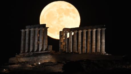 Πανσέληνος: Μαγευτικές Εικόνες Στο Σούνιο