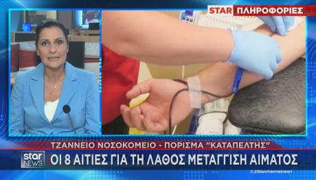 Τζάνειο - Λάθος Μετάγγιση Αίματος