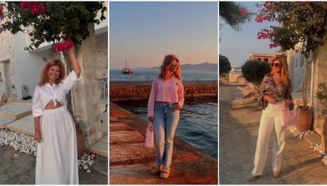Ζήνα Κουτσελίνη: Tα καλοκαιρινά outfits στις διακοπές της στην Πάρο