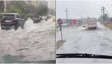 Ισχυρές βροχές και καταιγίδες στη Θεσσαλονίκη: Ποτάμια οι κεντρικοί δρόμοι