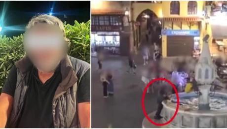 Ρόδος: «Μου έδωσαν 160 ευρώ», είπε ο άστεγος που έριξαν στο συντριβάνι