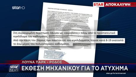 Λούνα Παρκ Ρόδος: Η Έκθεση Μηχανικού Για Το Ατύχημα