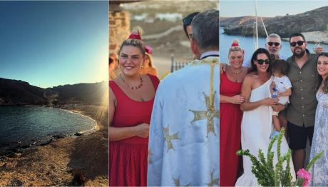 Δανάη Μπάρκα: Έγινε Νονά Σε Βάφτιση Στη Σέριφο