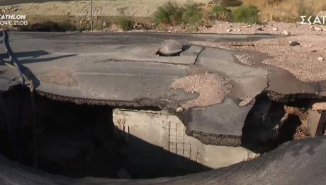 Λαύριο: Καθίζηση Λόγω Βλάβης Της ΕΥΔΑΠ