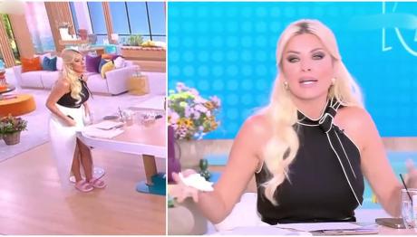 Καινούργιου: Με παντόφλες στο πλατό - «Δεν μπορώ με τα τακούνια, συγνώμη»