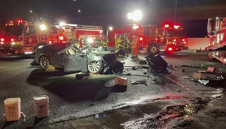 Tesla δυστύχημα πυρκαγιά