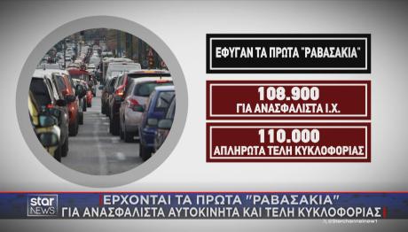 Ραβασάκια για 108.000 οχήματα