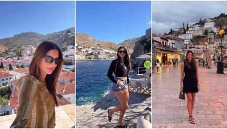 Σταματίνα Τσιμτσιλή: Τα looks της στην Ύδρα σε οικογενειακή απόδραση