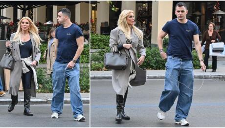 Καινούργιου: Με τον σύντροφό της στη Βουκουρεστίου- Η στιλάτη εμφάνιση της