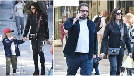 Φλορίντα Πετρουτσέλι: Βόλτα στο κέντρο με τον σύζυγό και τα παιδιά τους