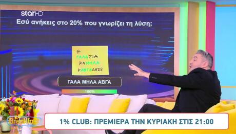 Το Club του 1%: Απολαυστικό Παιχνίδι Για Ελένη & Ετεοκλή