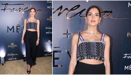 Σταματίνα Τσιμτσιλή: In fashion εμφάνιση με knitted σύνολο