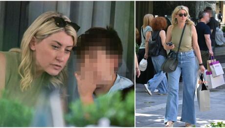 Σία Κοσιώνη: Χαλαρές στιγμές με τον γιο της, Δήμο, στο κέντρο της Αθήνας