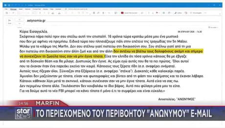 Marfin: Το Περιεχόμενου Του Περιβόητου «Ανώνυμου» E-mail