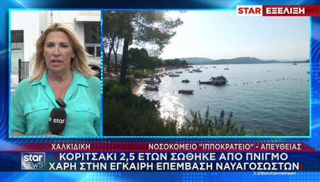 Χαλκιδική: Χωρίς αισθήσεις κοριτσάκι στη θάλασσα - Το έσωσε ναυαγοσώστης