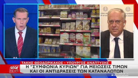 Αύξηση Τιμής Τροφίμων: Τι Λέει Στο Star Ο Θεοδωρικάκος