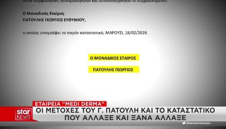 Έγγραφο για εταιρεία Πατούλη