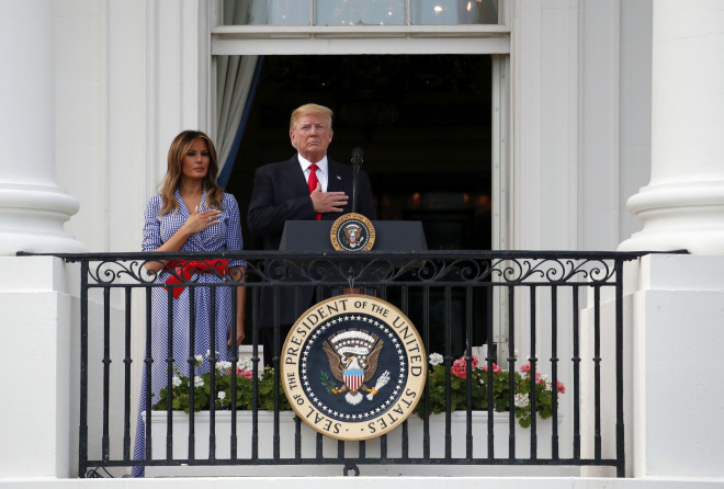 Το προεδρικό ζεύγος των ΗΠΑ γιόρτασε για πρώτη φορά την 4η Ιουλίου στον Λευκό Οίκο