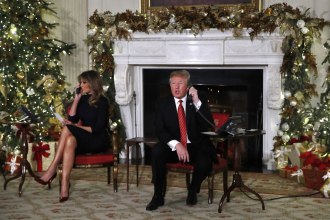 Ντόναλντ Και Μελάνια Τραμπ στον Λευκό Οίκο Τα Χριστούγεννα του 2018