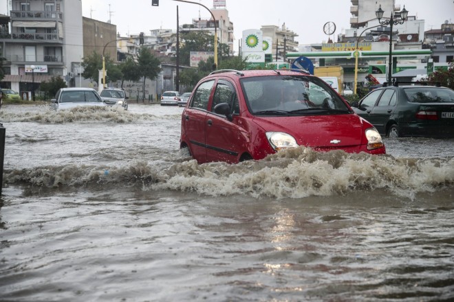 Kακοκαιρία - Πλημμύρες στον Εύοσμο Θεσσαλονίκης