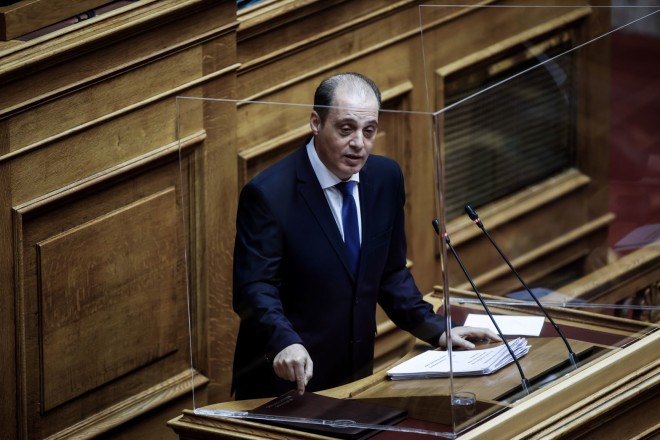 Ο Κυριάκος Βελόπουλος στη Βουλή 