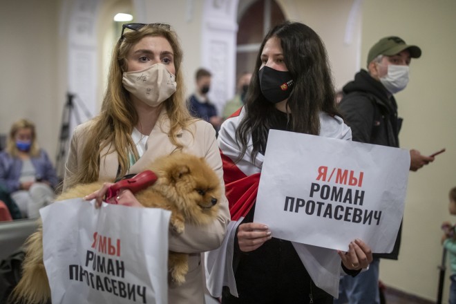 Διαμαρτυρία στο αεροδρόμιο του Μινσκ για τον Προτασέβιτς