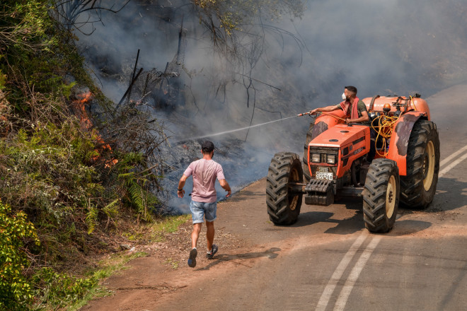 Mάχη με τις φλόγες στη Νεμούτα Ηλείας- φωτογραφία Eurokinissi