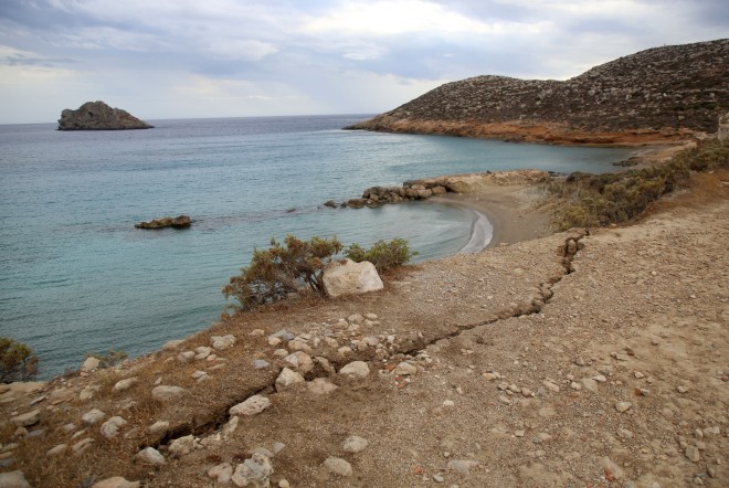 παραλία Κρήτη σεισμός