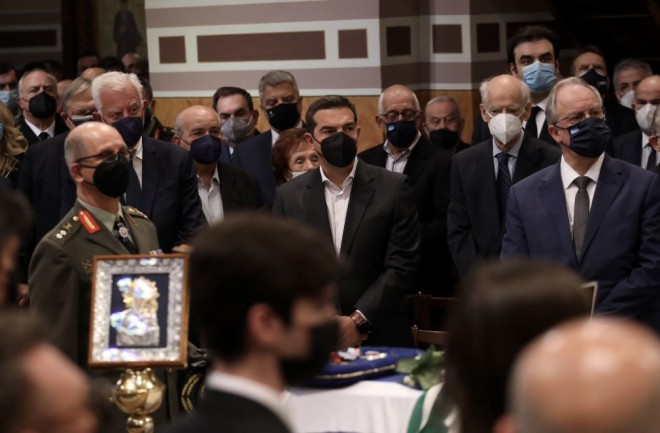 Ο Αλέξης Τσίπρας στην κηδεία της Φώφης Γεννηματά  