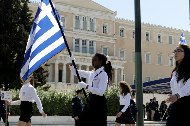 Μαθητική παρέλαση στην Αθήνα για την 28η Οκτωβρίου/Φωτο Αρχείου EUROKINISSI