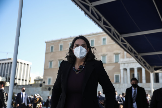 H Nίκη Κεραμέως στη μαθητική παρέλαση για την 28η Οκτωβρίου στην Αθήνα/EUROKINISSI