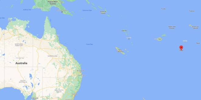 Πού βρίσκεται το νησί Τόνγκα- google maps