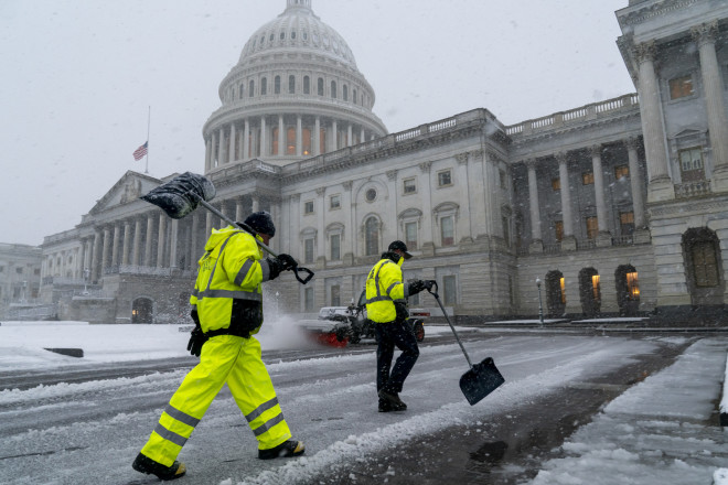 Ο χιονιάς σαρώνει την αμερικανική πρωτεύουσα- φωτογραφία ΑΡ