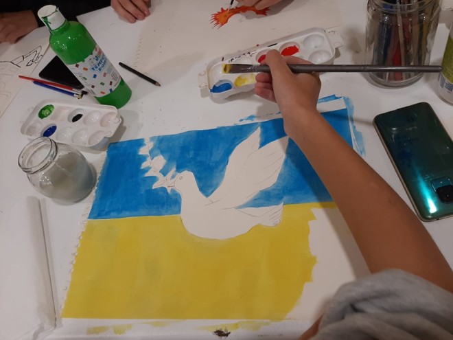 παιδικές ζωγραφίες παιδιών από την Ουκρανία
